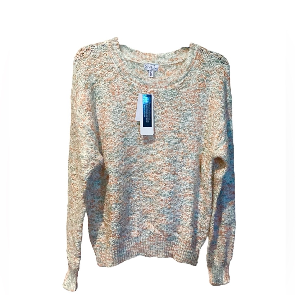 OLIVIA SKY-LONG SLEEVE BOXY CREWNECK
SWEATER-Size: Medium-OLIVE/PEACH-NEW!!